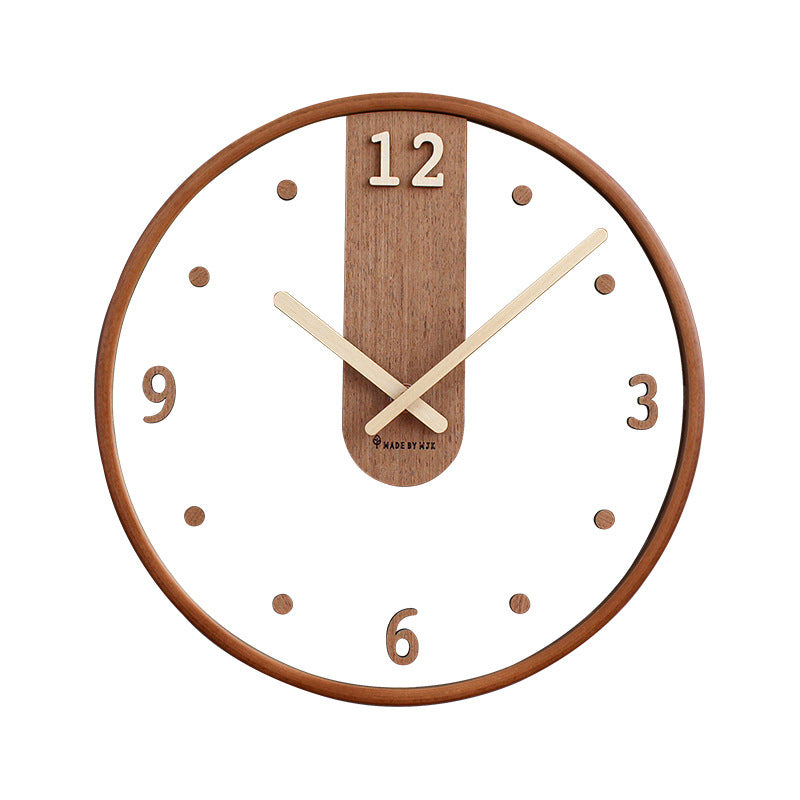 Analogue Noiseless Wooden Wall Clock for Home