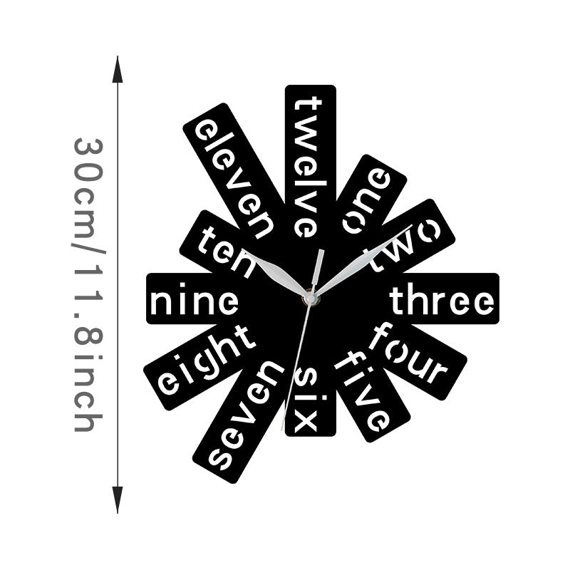Creative Hollow Analog Silent Wall Clock