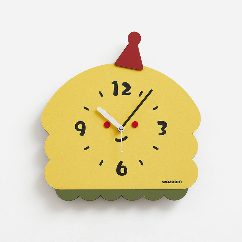 Christmas Cartoon Kids Bedroom Silent Clock