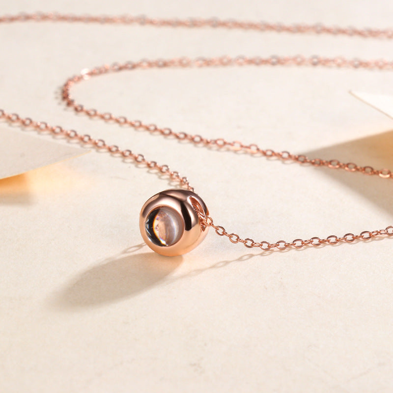 Custom Photo Projection Dainty Pendant