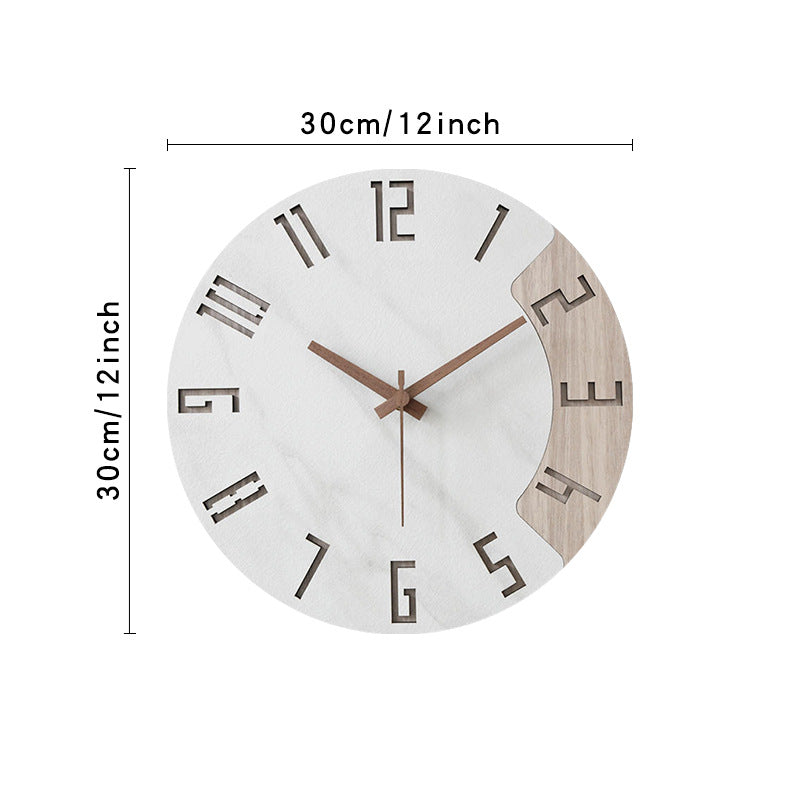 Japanese Style Wooden Silent Wall Clock