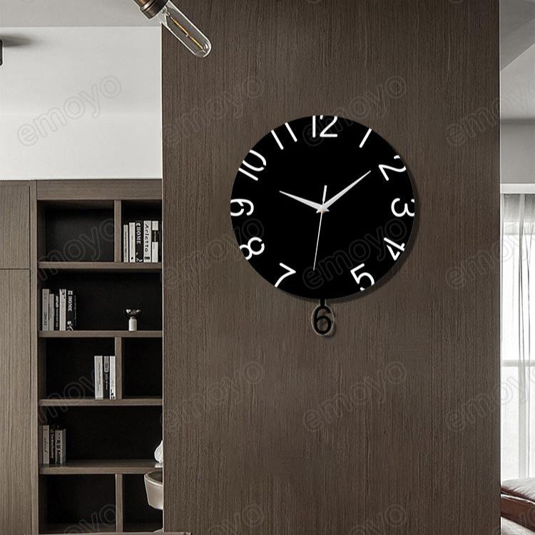 Creative Big Numbers Analog Pendulum Wall Clock