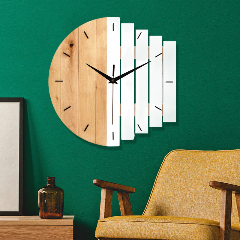 Unique Wooden Analog Silent Wall Clock