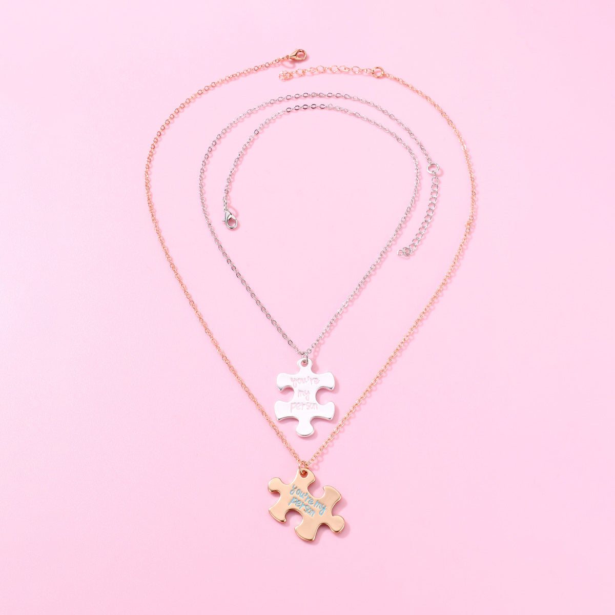 Puzzle Matching Best Friend Necklaces Gift Set