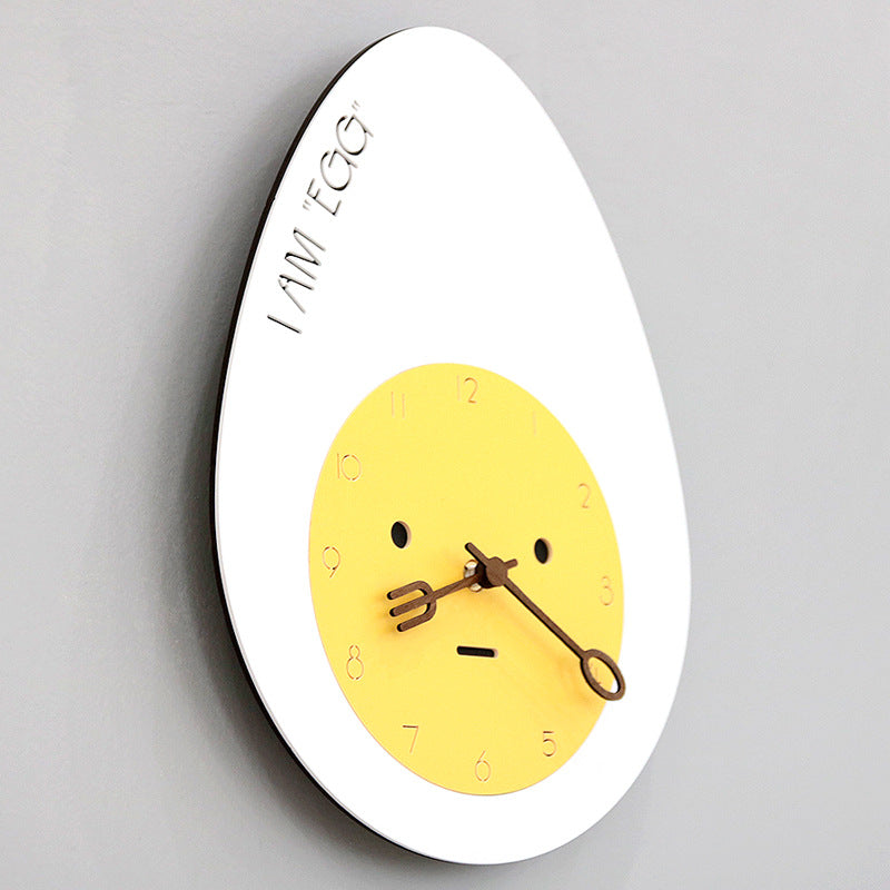 Loforay™ Cute Egg Shaped Modern Wall Deco Silent Clock
