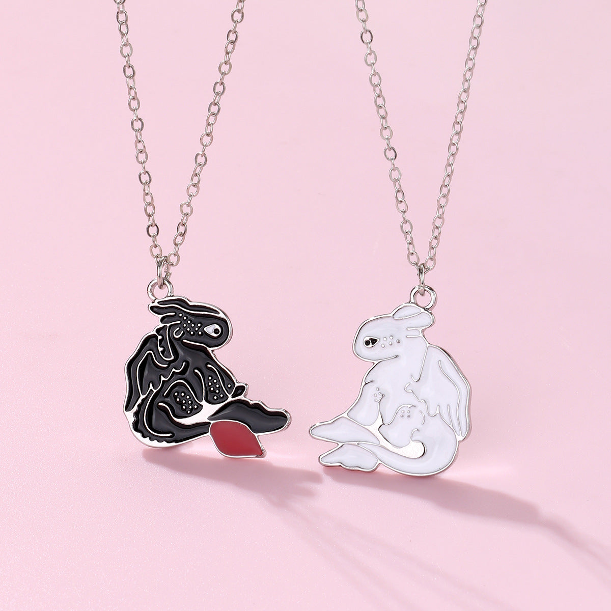 Cute Ghosts Best Friend Necklaces Gift Set for 2