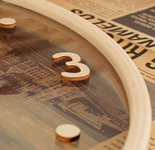 Analogue Noiseless Wooden Wall Clock for Home