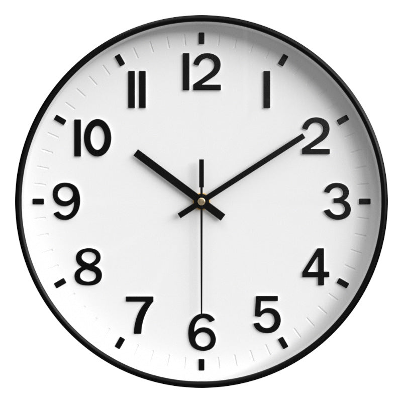 Simple Design Silent Classroom Wall Clock 12 Inches