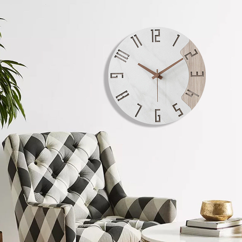 Japanese Style Wooden Silent Wall Clock