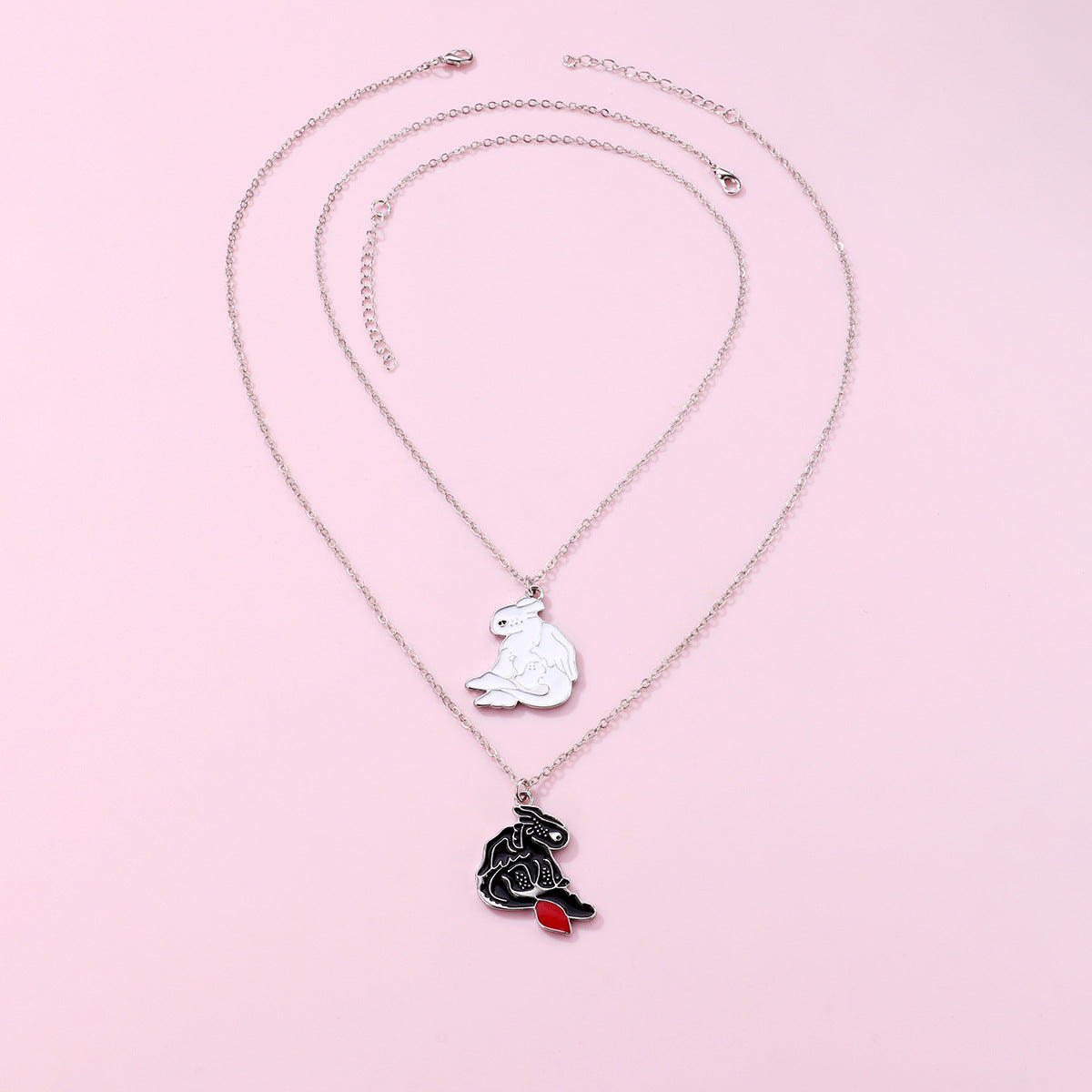 Cute Ghosts Best Friend Necklaces Gift Set for 2