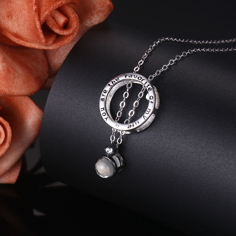 Lover's Photo Projection Necklace
