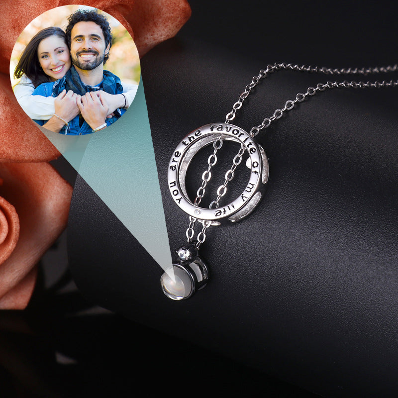 Lover's Photo Projection Necklace