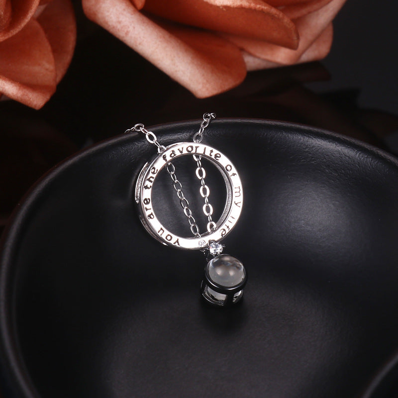 Lover's Photo Projection Necklace