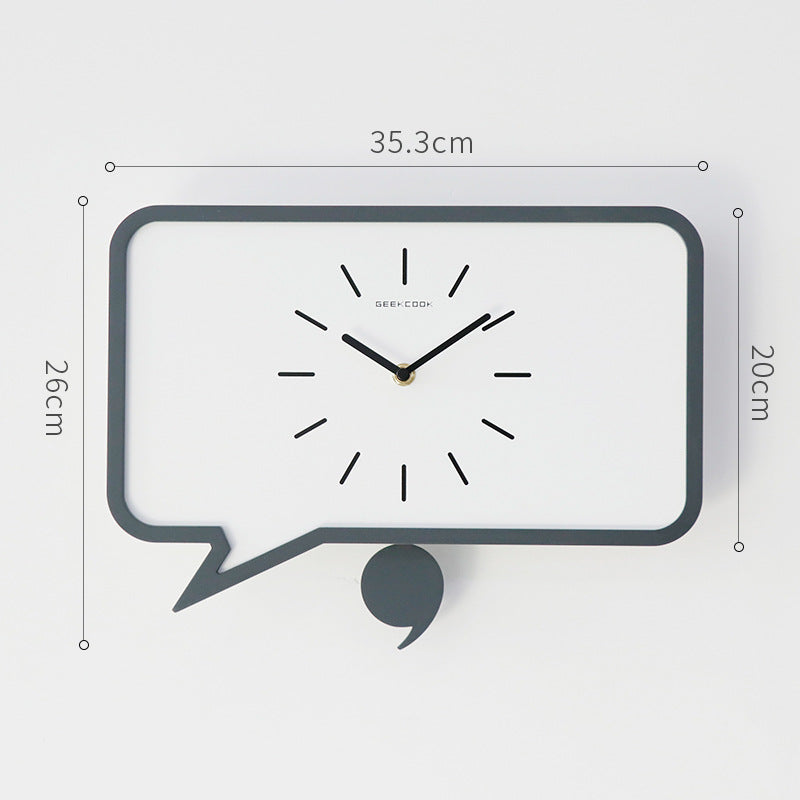 Minimalist Comma Creative Pendulum Clock