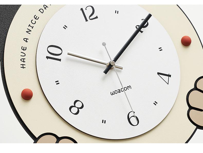 Cute Cartoon Kids Bedroom Silent Wall Clock