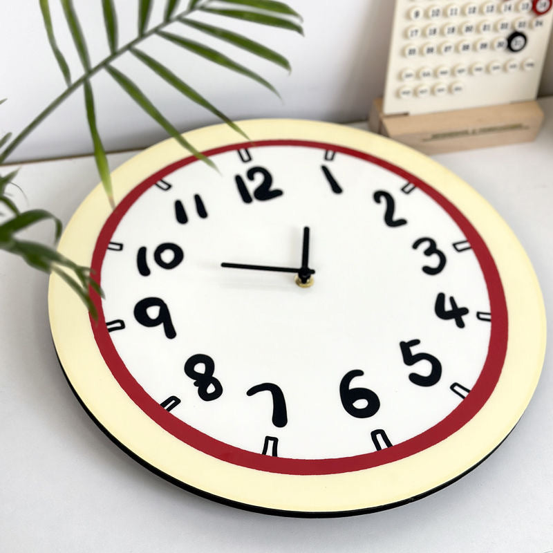 Hand Drawn Style Silent Wall Décor Clock