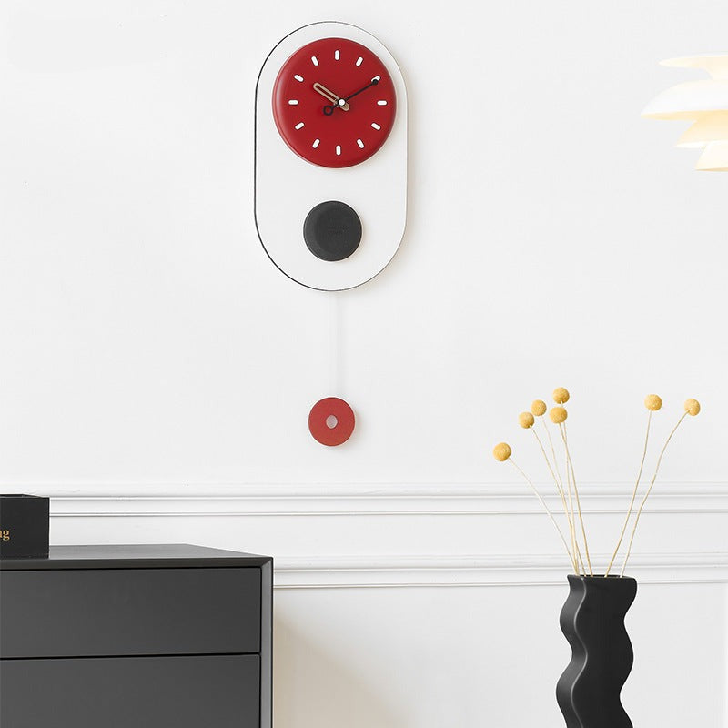 3D Nordic Pendulum Wall Clock for Living Room