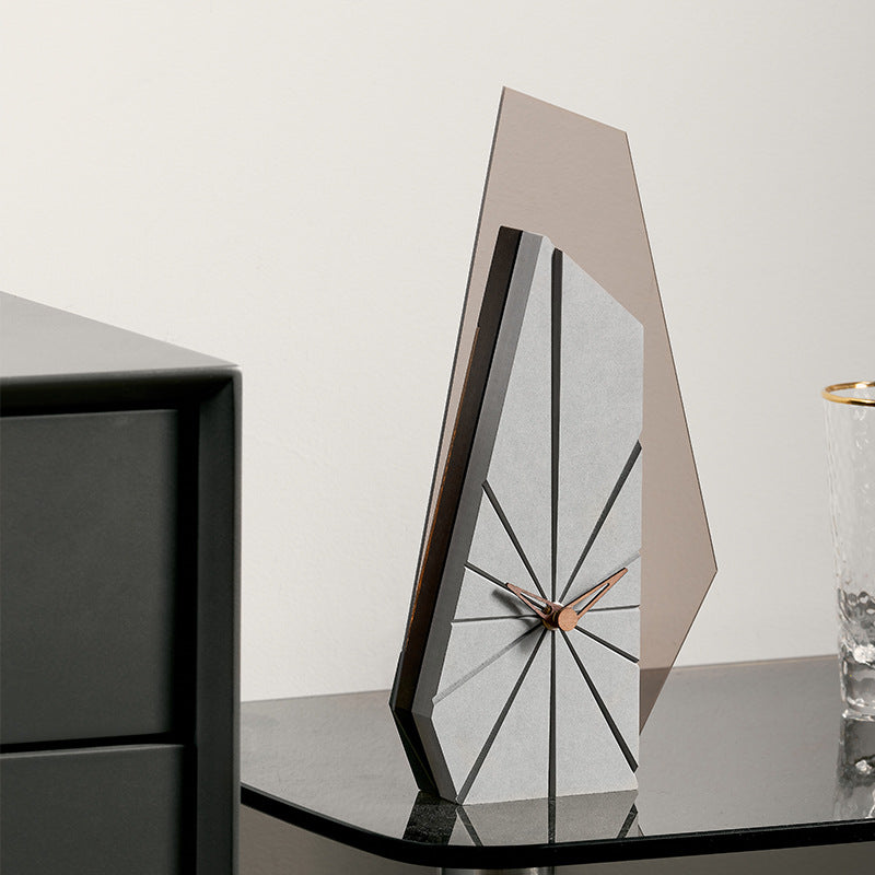 Unique Decorative Vase Table Clock for Living Room