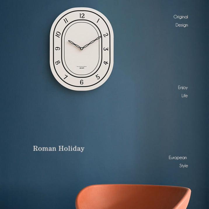 Battery Operated Long Wall Clock for Living Room