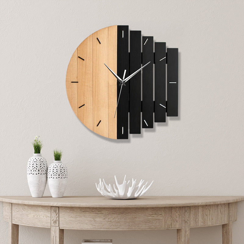 Unique Wooden Analog Silent Wall Clock