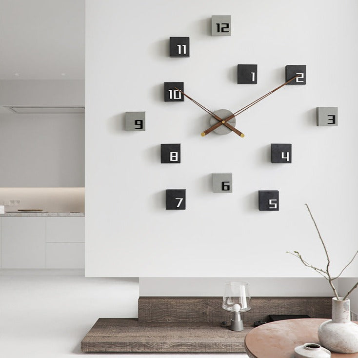 Nordic Style 3D Creative Silent Wall Clock for Livingroom