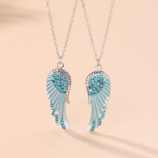 Angel Wings Matching Best Friend Necklaces Gift Set
