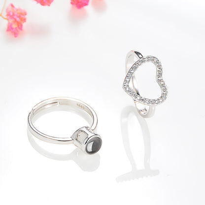Adjustable Size Photo Projection Stackable Ring