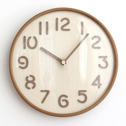 Analogue Wooden Noiseless Wall Décor Clock for Lounge