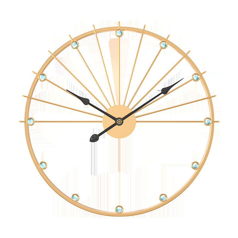 Decorative Large Silent Wall Clock 20 Inches Iron