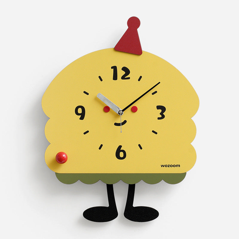 Christmas Cartoon Kids Bedroom Silent Clock