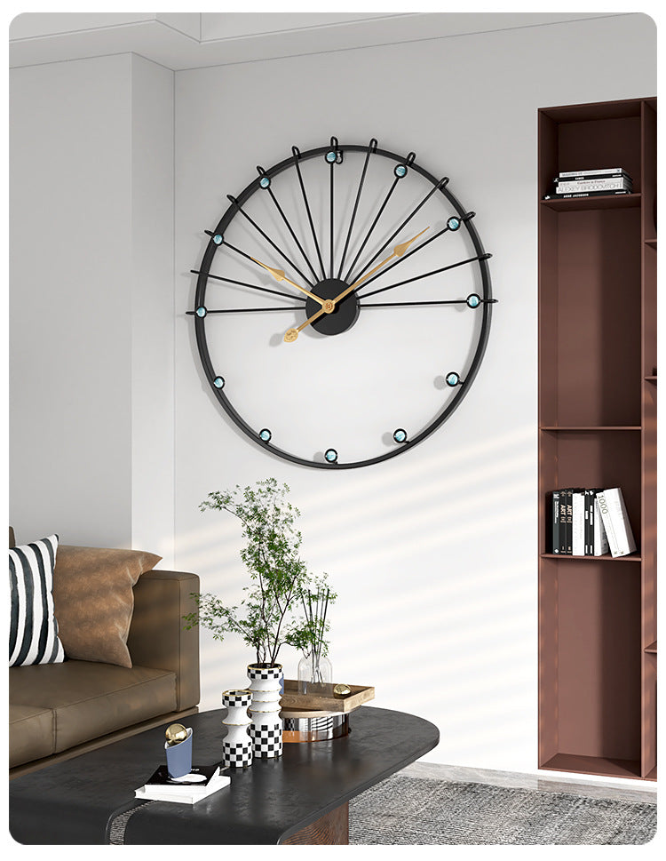 Decorative Large Silent Wall Clock 20 Inches Iron