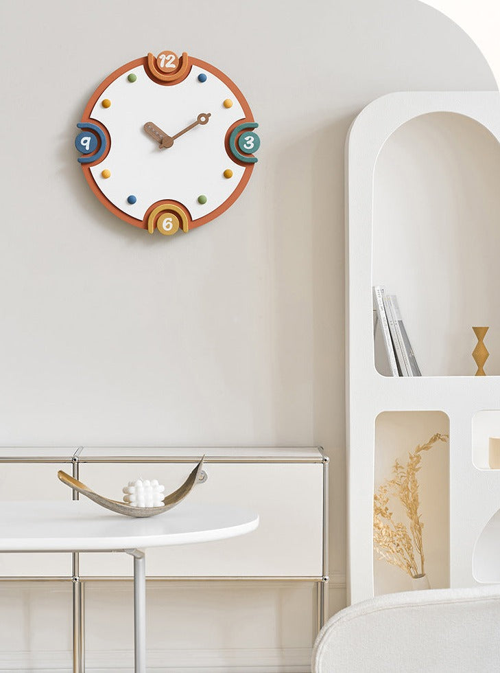 Minimalist Silent Wall Clock for Kids Bedroom