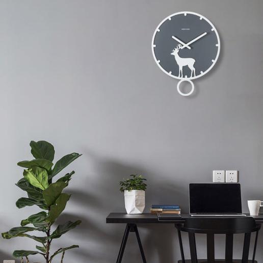 Deer Minimalist Pendulum Analog Clock