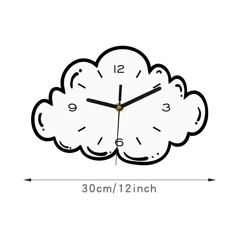 Clouds Shaped Silent Wall Décor Clock