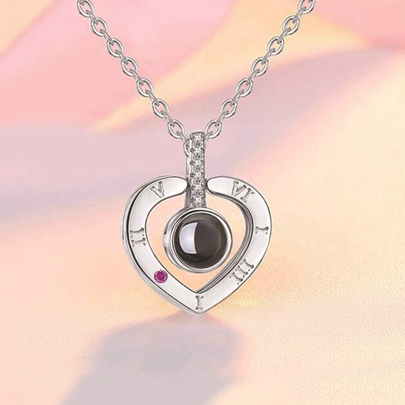 Heart Shaped Photo Projection Pendant