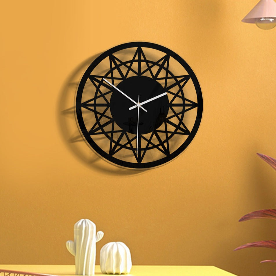 Geometric Soundless Wall Décor Clock for Home