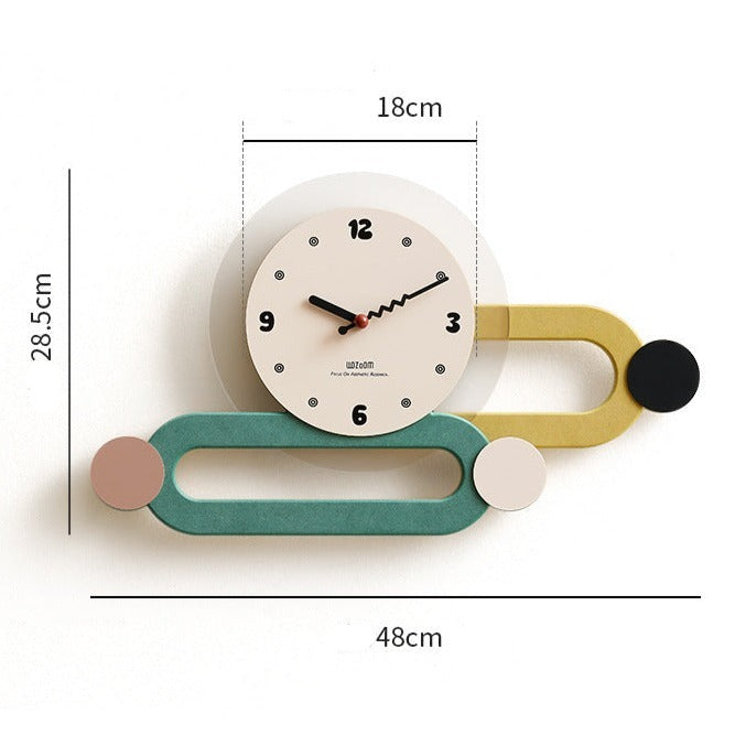 3D Long Decorative Wall Clock for Living Room