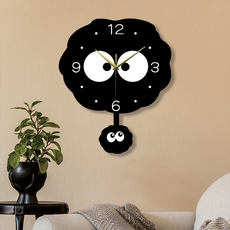 Cute Cartoon Kids Bedroom Silent Wall Clock