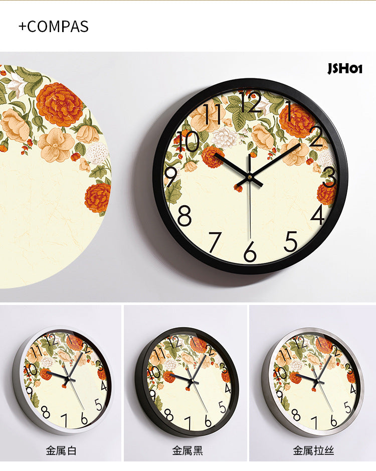Simple Bedroom Wall Decor Silent Clock 12 Inches