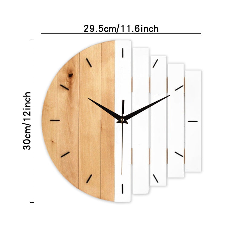 Unique Wooden Analog Silent Wall Clock