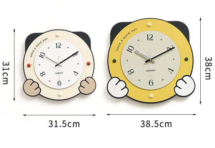 Cute Cartoon Kids Bedroom Silent Wall Clock