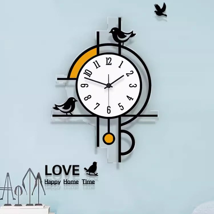 Birds Decorative Silent Wall Décor Clock