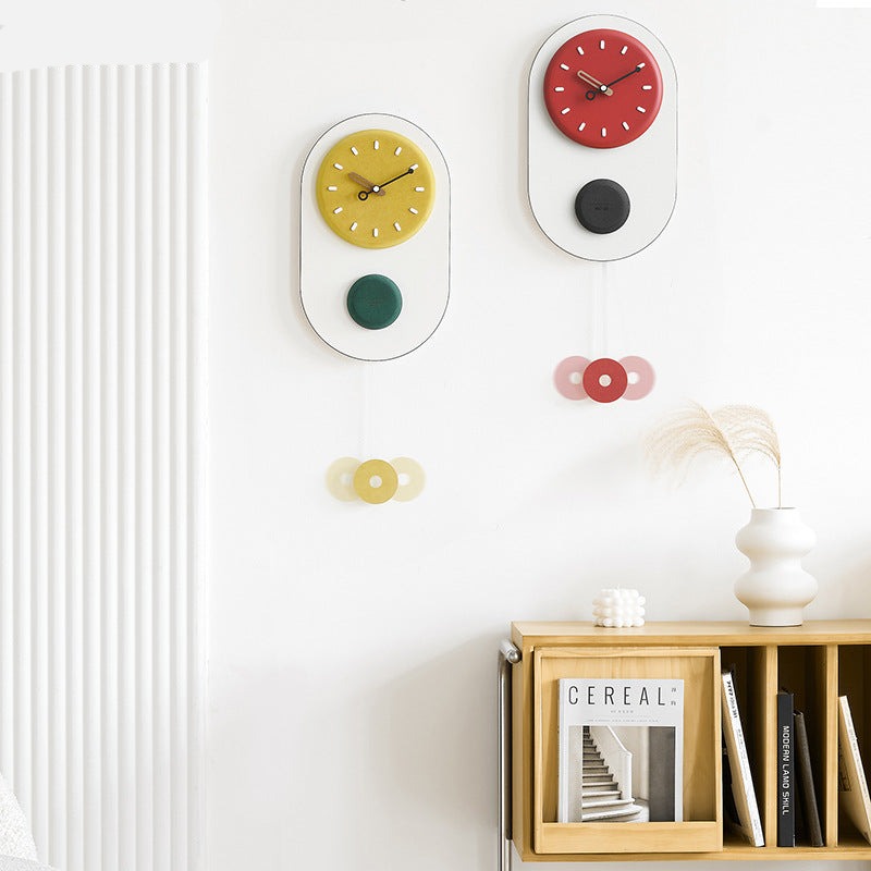 3D Nordic Pendulum Wall Clock for Living Room