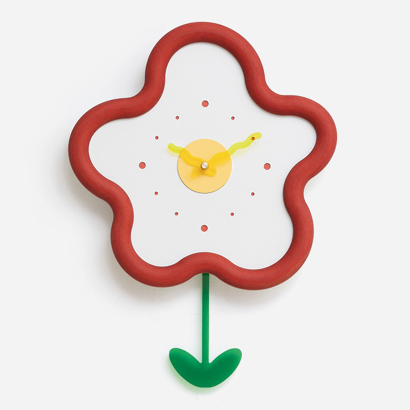 Pendulum Silent Wall Decorative Clock for Kids Bedroom