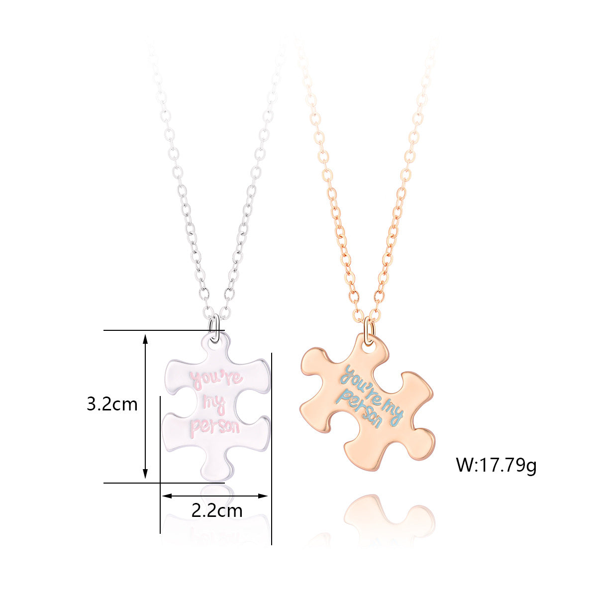 Puzzle Matching Best Friend Necklaces Gift Set
