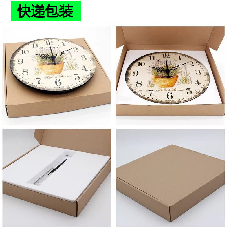 Rose Theme Square Silent Wall Clock 12 Inches