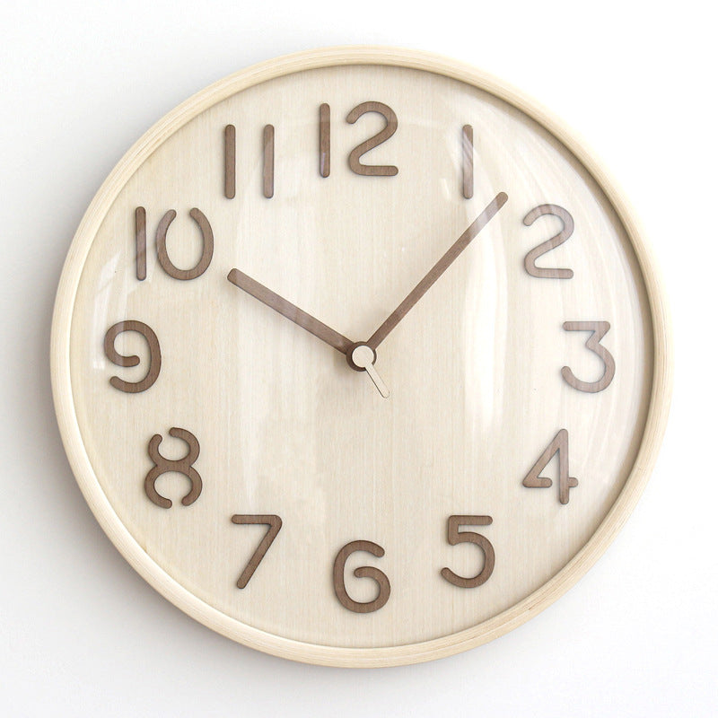 Analogue Wooden Noiseless Wall Décor Clock for Lounge