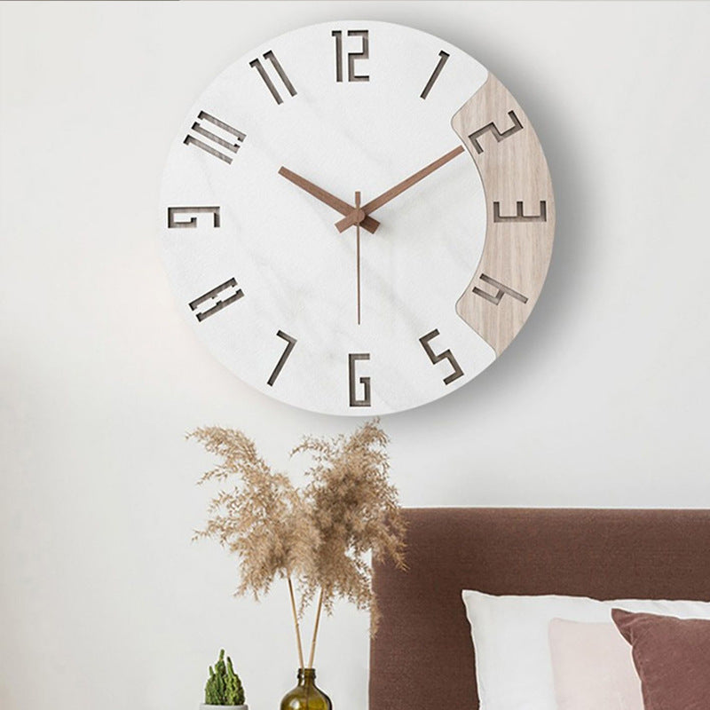 Japanese Style Wooden Silent Wall Clock