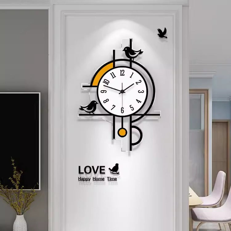 Birds Decorative Silent Wall Décor Clock