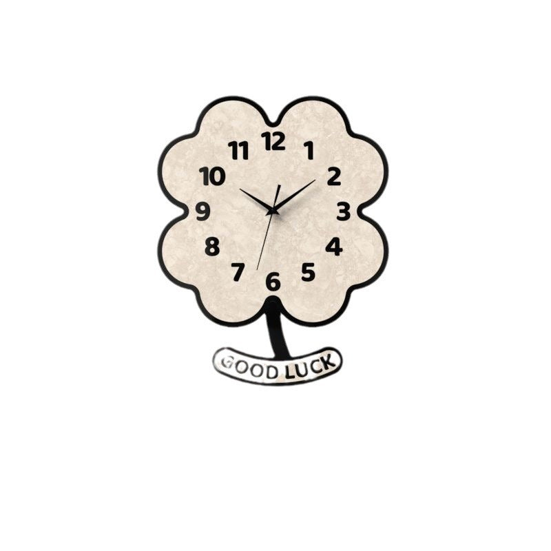 Unique Flower Silent Pendulum Wall Clock